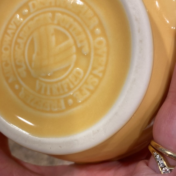 Longaberger Butternut Yellow Pottery Creamer Woven Traditions - Picture 15 of 15